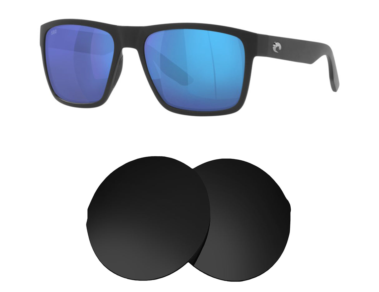 Costa Del Mar Paunch XL-Replacement Lenses-Volcanic Black-Non-Polarized-Seek Optics