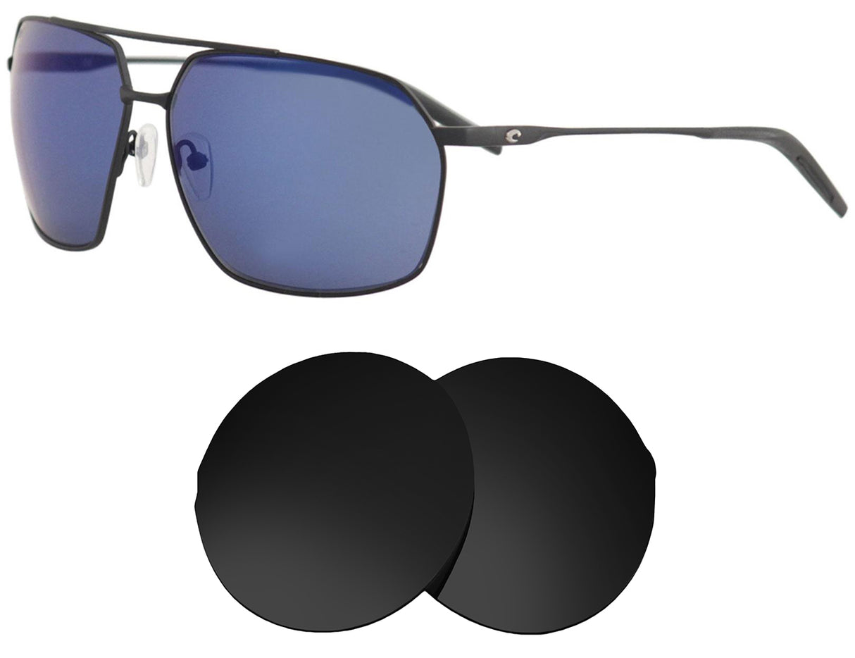 Costa Del Mar Pilothouse-Replacement Lenses-Volcanic Black-Non-Polarized-Seek Optics