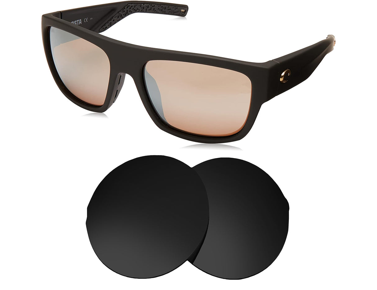 Costa Del Mar Sampan-Replacement Lenses-Volcanic Black-Non-Polarized-Seek Optics