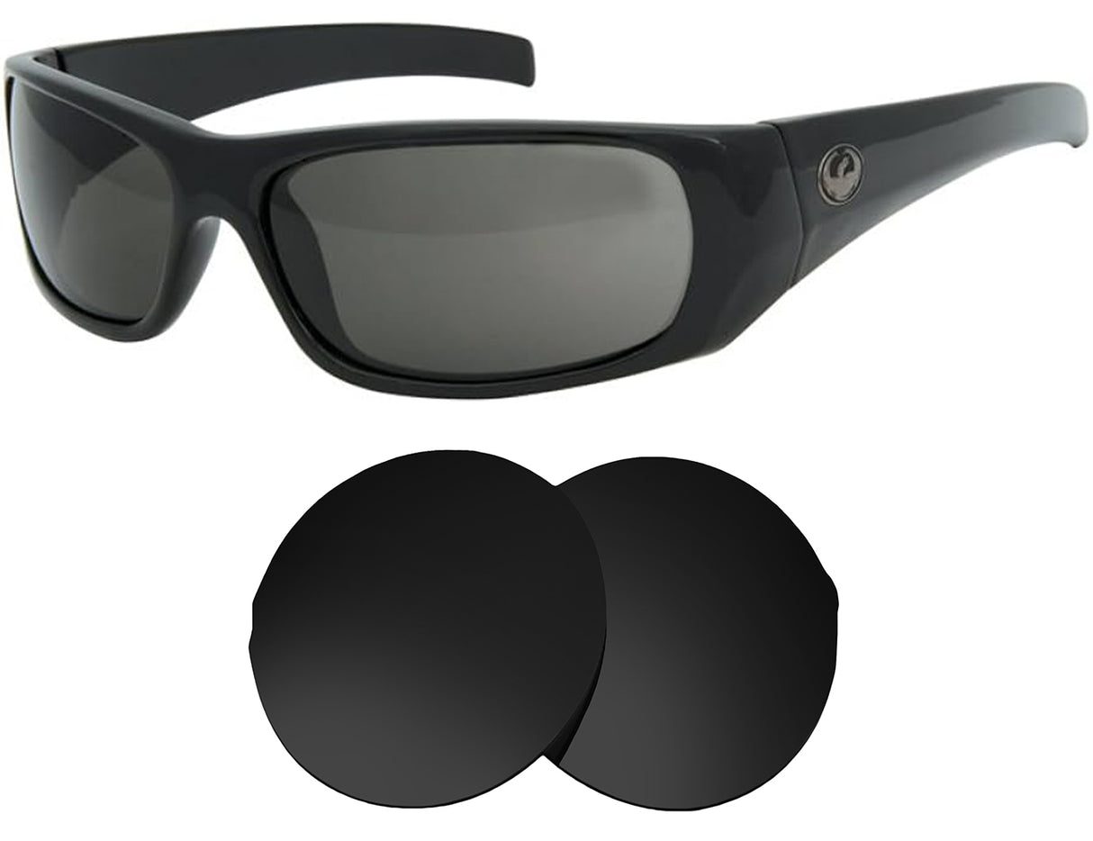 Dragon Riff-Replacement Lenses-Volcanic Black-Non-Polarized-Seek Optics