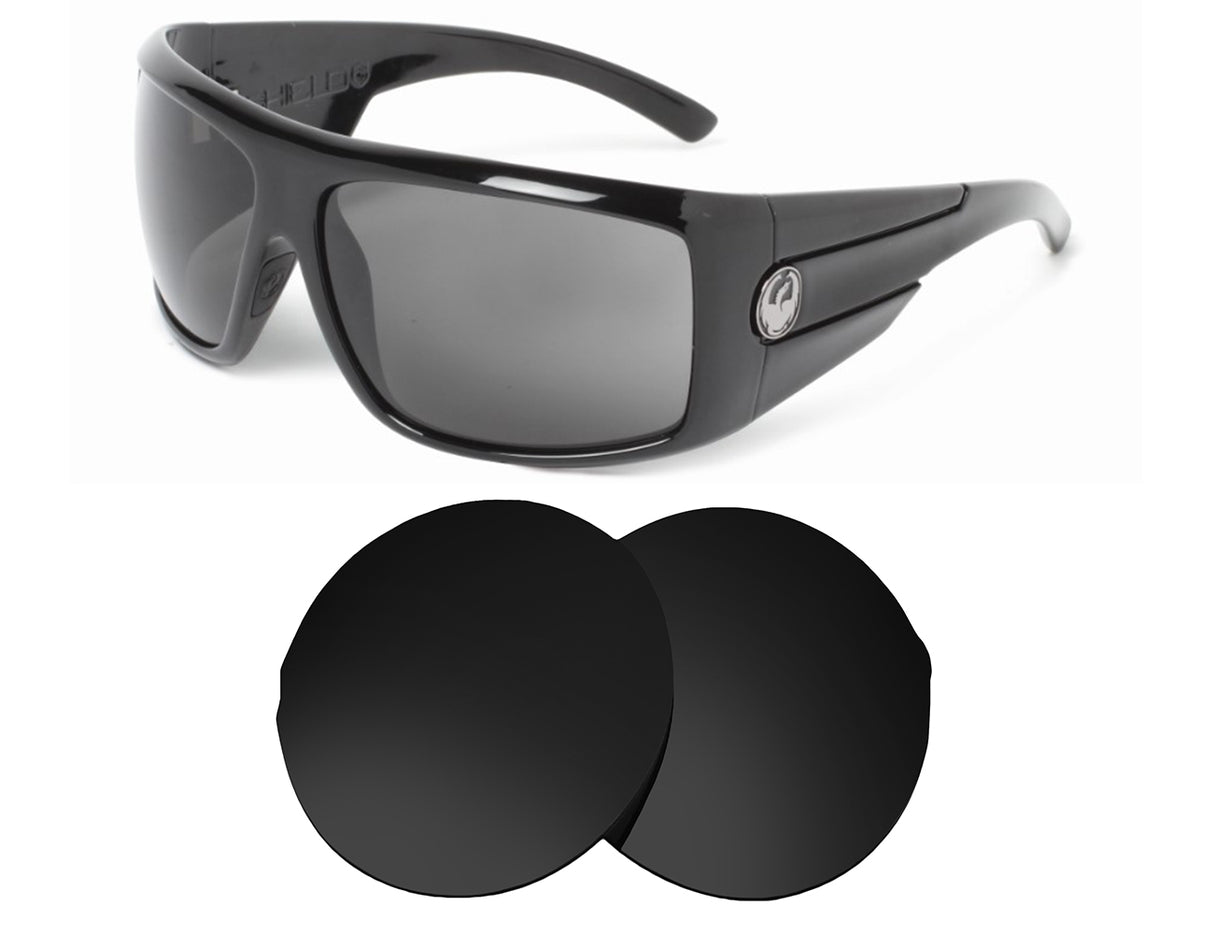 Dragon Shield-Replacement Lenses-Volcanic Black-Non-Polarized-Seek Optics