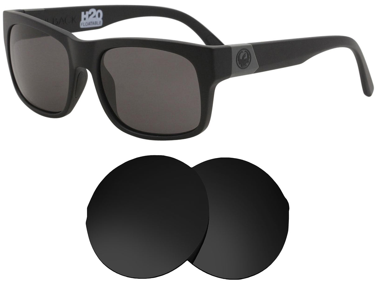 Dragon Tailback-Replacement Lenses-Volcanic Black-Non-Polarized-Seek Optics