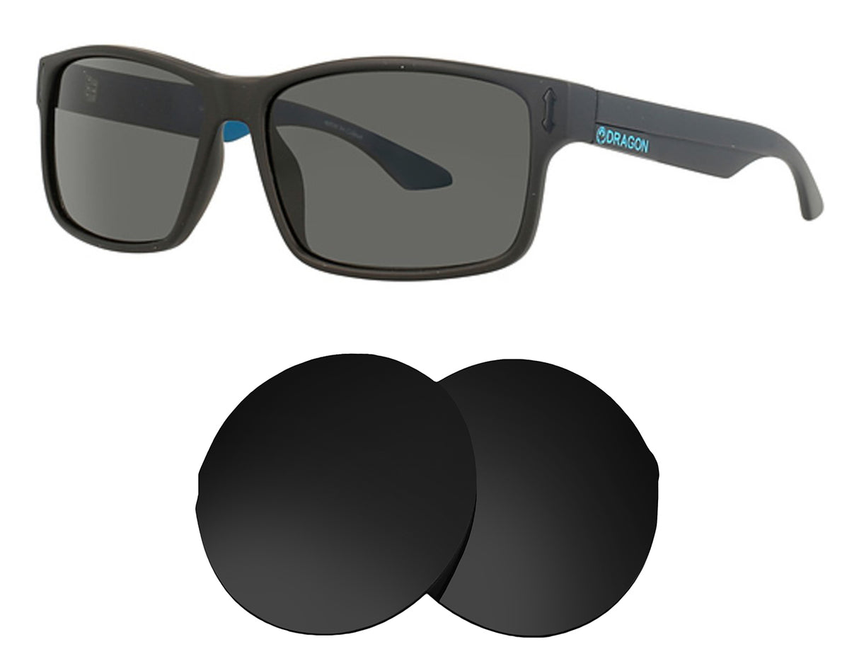 Dragon Count H2O-Replacement Lenses-Volcanic Black-Non-Polarized-Seek Optics
