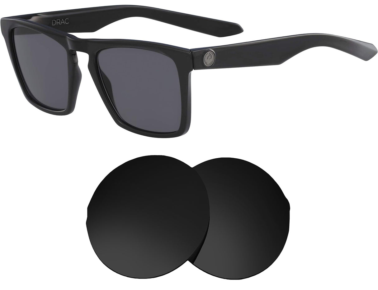 Dragon Drac-Replacement Lenses-Volcanic Black-Non-Polarized-Seek Optics