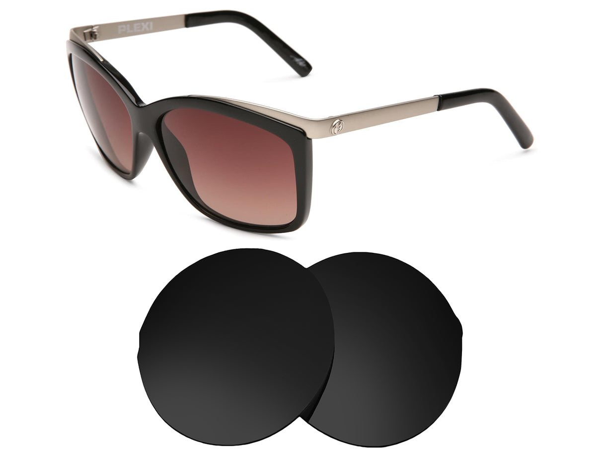 Electric Plexi-Replacement Lenses-Volcanic Black-Non-Polarized-Seek Optics