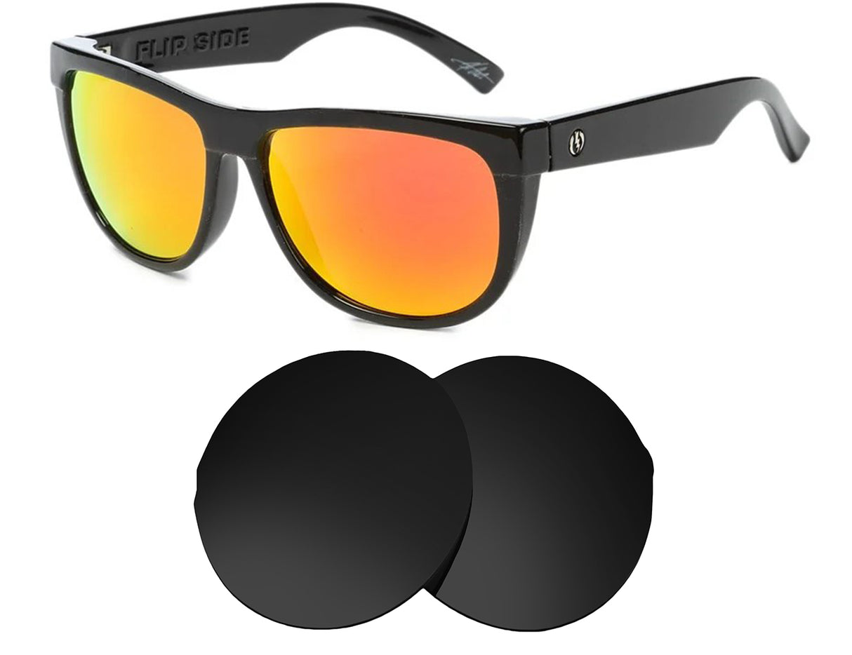 Electric Flip Side-Replacement Lenses-Volcanic Black-Non-Polarized-Seek Optics