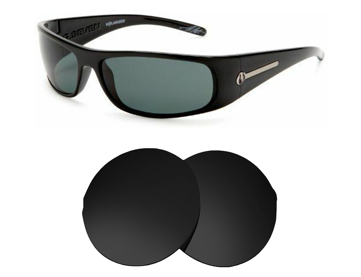 Electric G. Seven-Replacement Lenses-Volcanic Black-Non-Polarized-Seek Optics