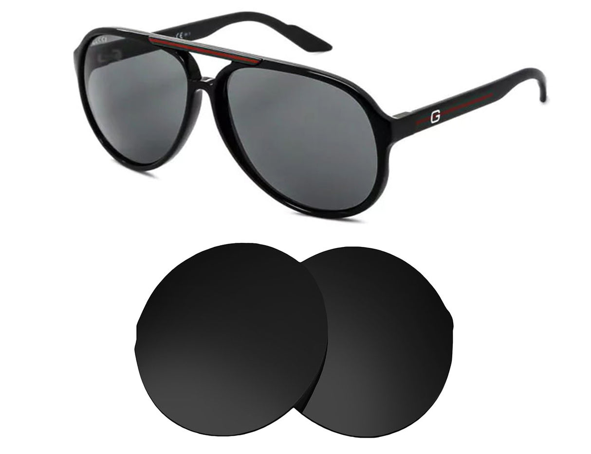 Gucci GG1627/S-Replacement Lenses-Volcanic Black-Non-Polarized-Seek Optics
