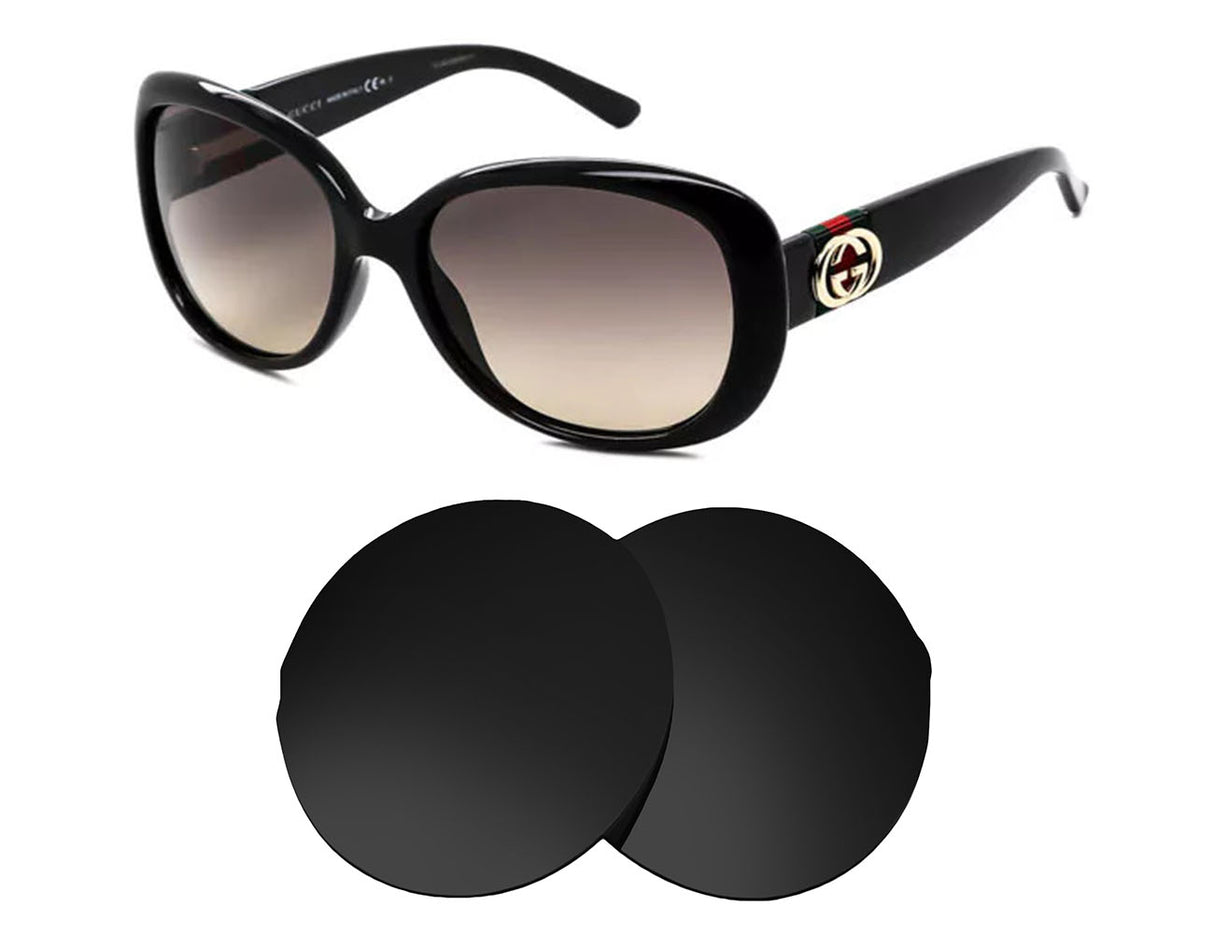 Gucci GG3644/S-Replacement Lenses-Volcanic Black-Non-Polarized-Seek Optics