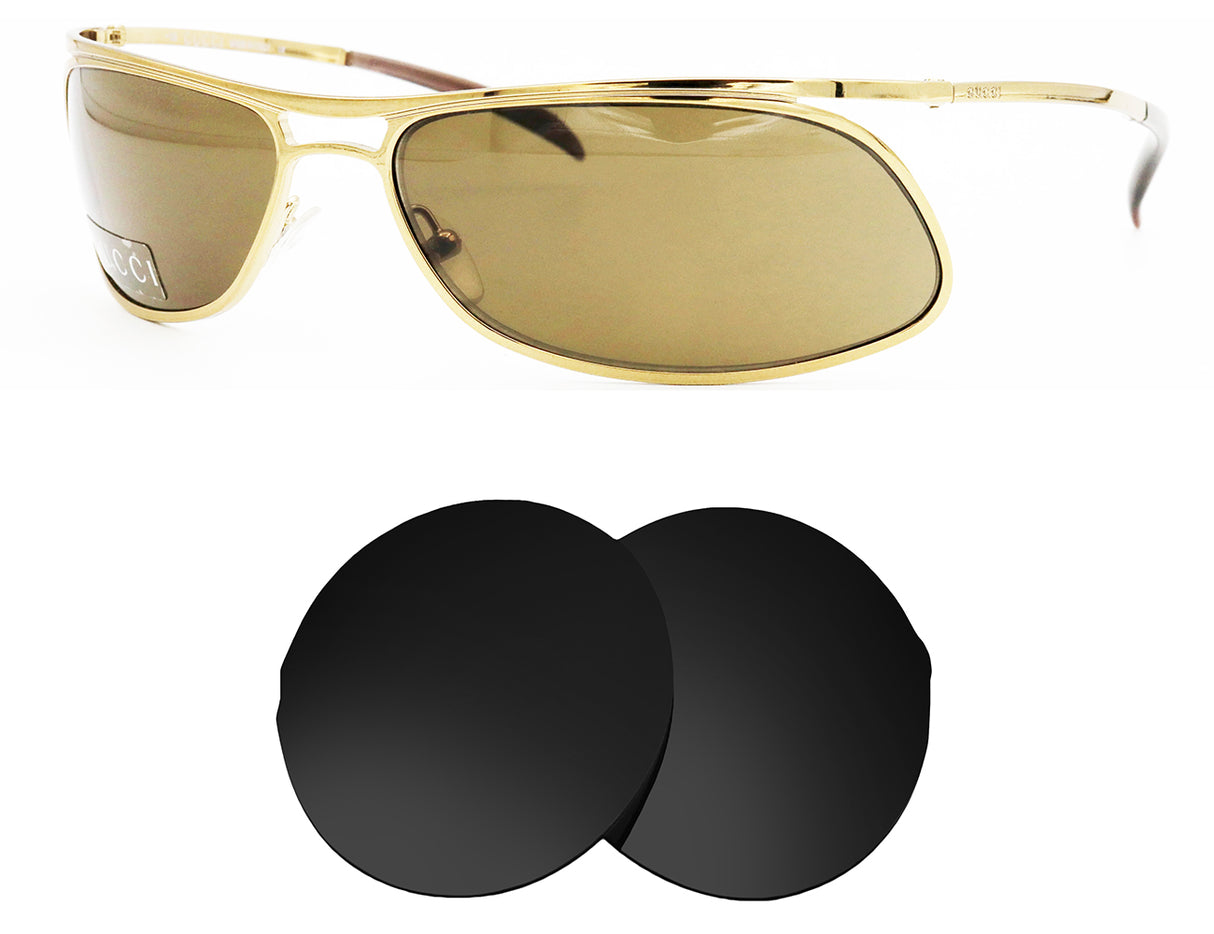 Gucci GG 1672-Replacement Lenses-Volcanic Black-Non-Polarized-Seek Optics