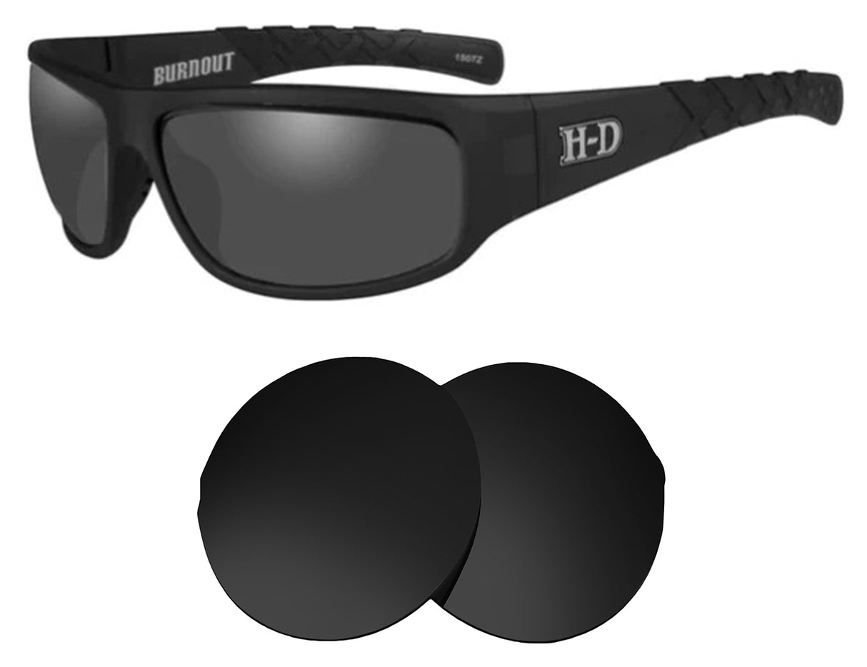 Harley Davidson Burnout-Replacement Lenses-Volcanic Black-Non-Polarized-Seek Optics