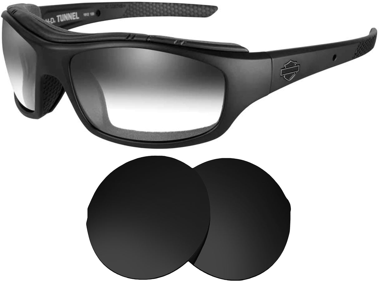 Harley Davidson Tunnel-Replacement Lenses-Volcanic Black-Non-Polarized-Seek Optics