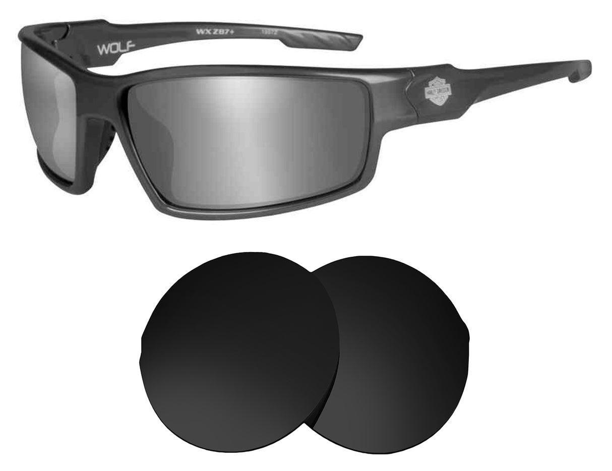 Harley Davidson Wolf-Replacement Lenses-Volcanic Black-Non-Polarized-Seek Optics