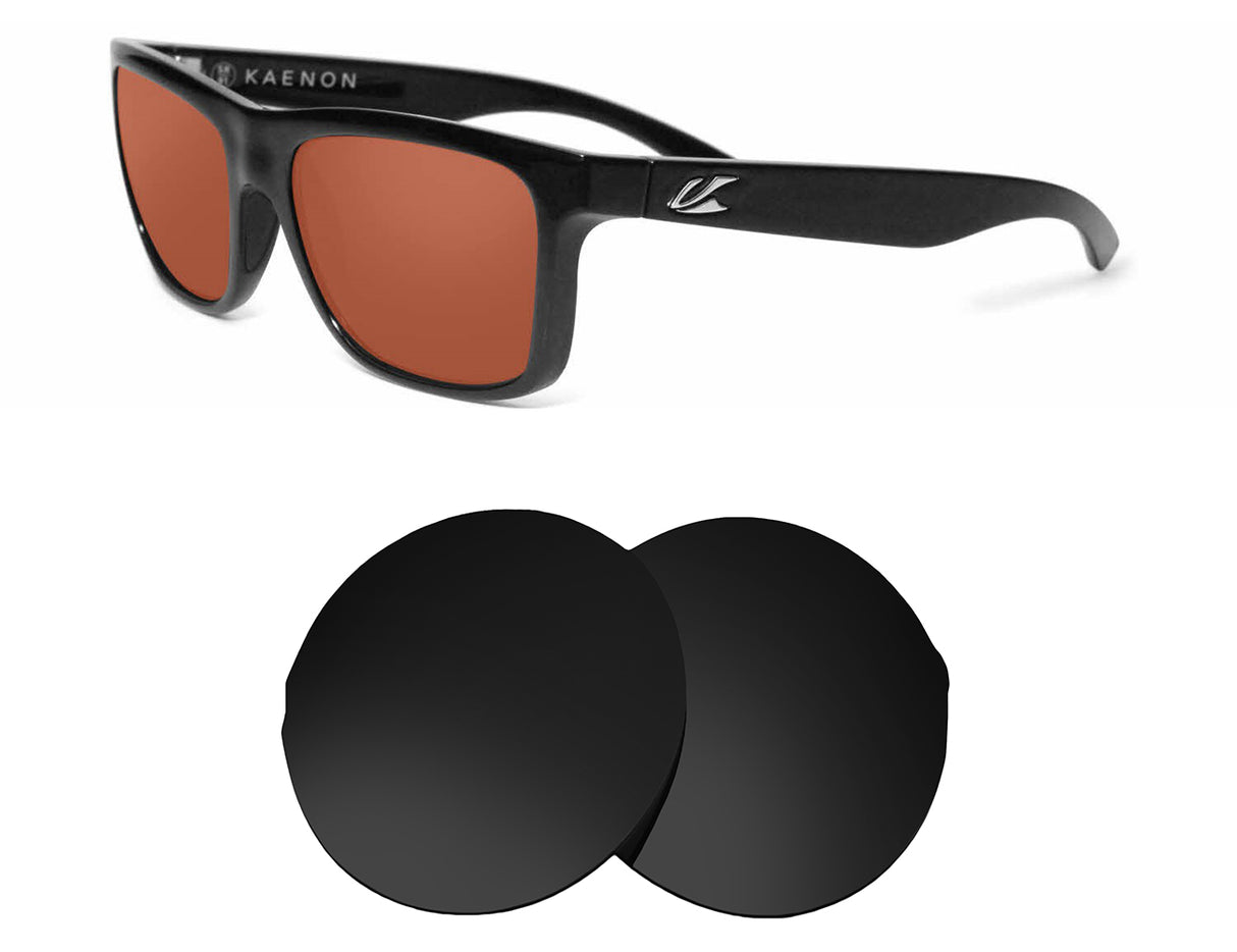 Kaenon Clarke-Replacement Lenses-Volcanic Black-Non-Polarized-Seek Optics