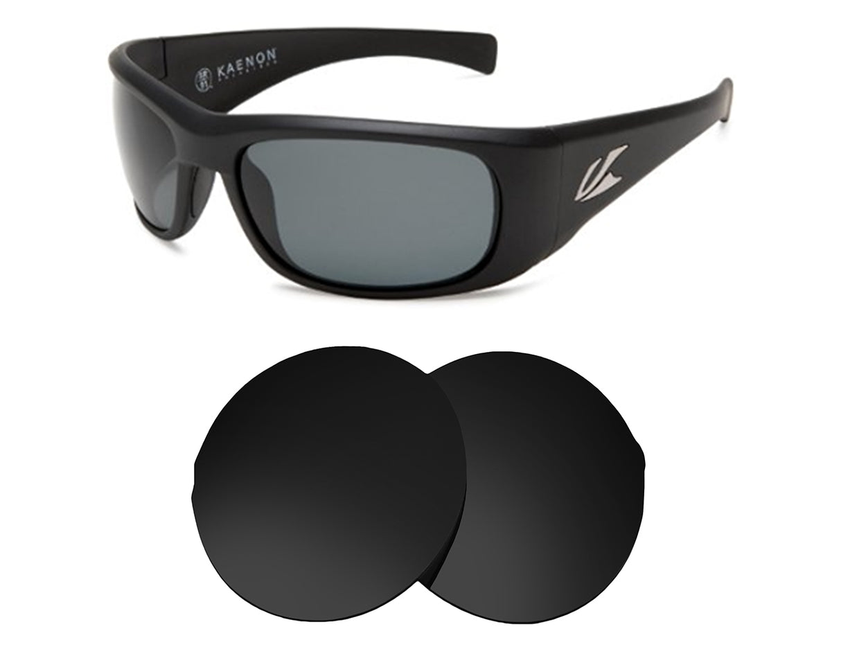 Kaenon Klay-Replacement Lenses-Volcanic Black-Non-Polarized-Seek Optics