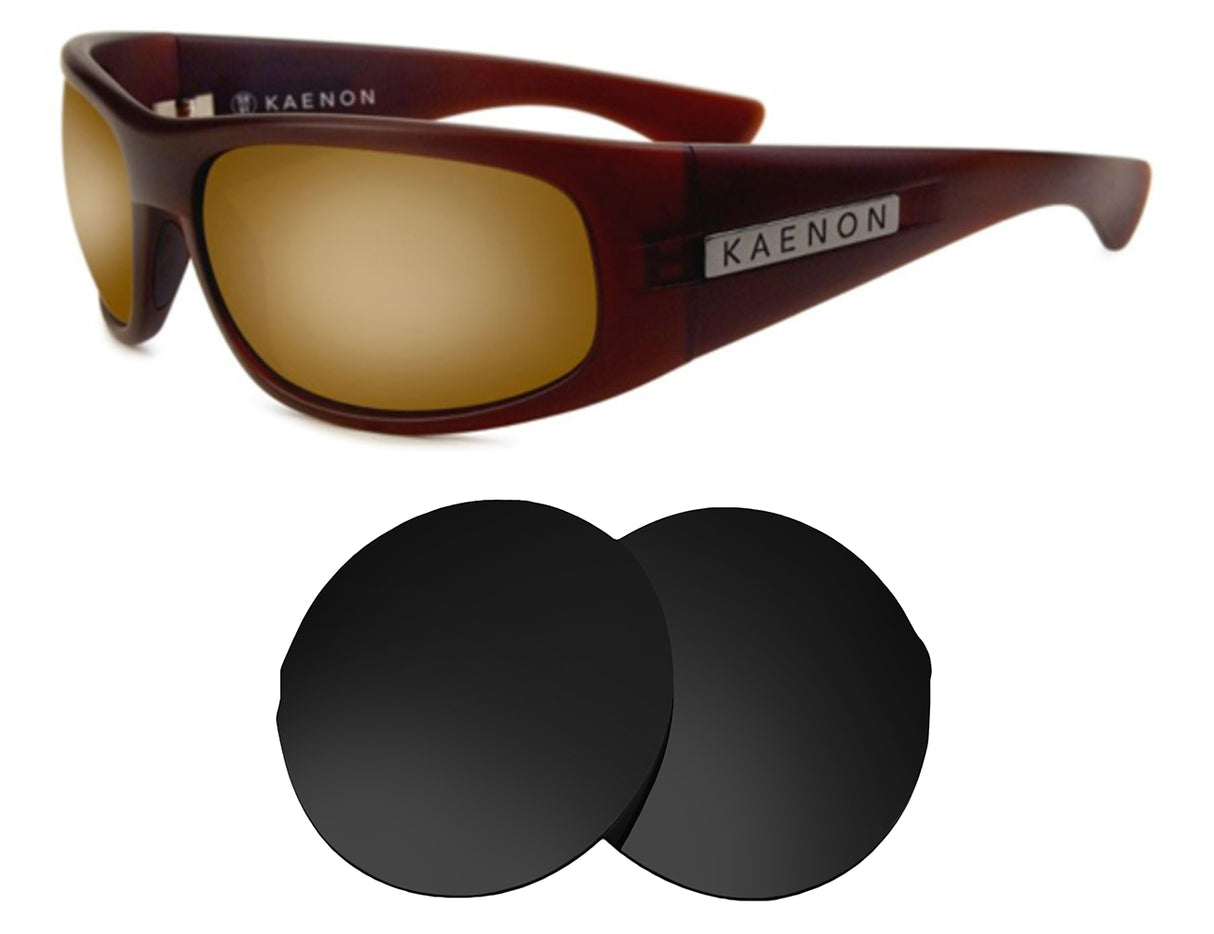 Kaenon Lewi-Replacement Lenses-Volcanic Black-Non-Polarized-Seek Optics