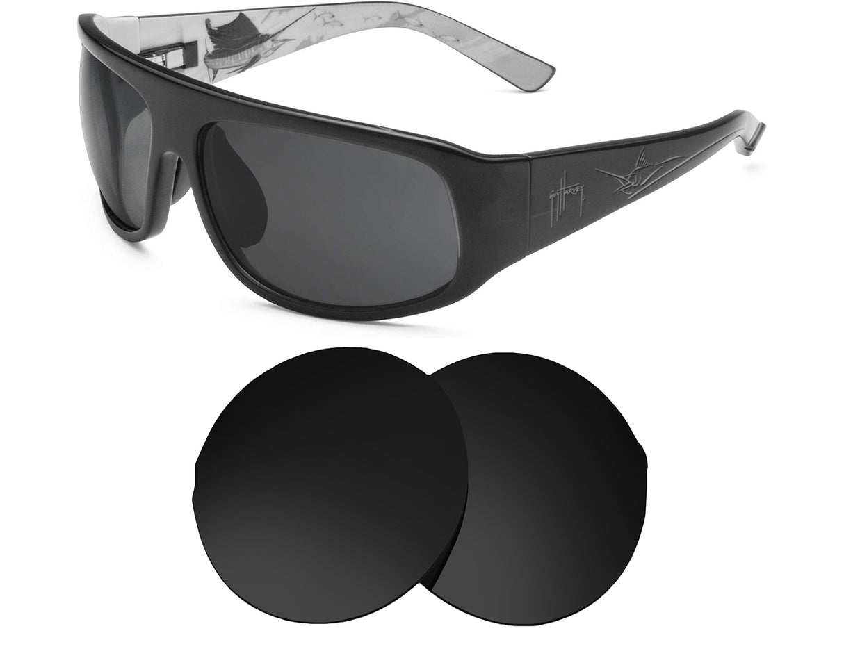 Maui Jim Guy Harvey Sailfish MJ233-Replacement Lenses-Volcanic Black-Non-Polarized-Seek Optics