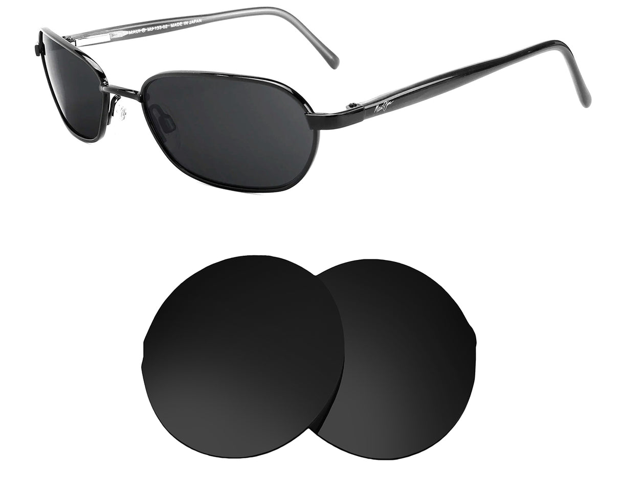 Maui Jim Hilo MJ133-Replacement Lenses-Volcanic Black-Non-Polarized-Seek Optics