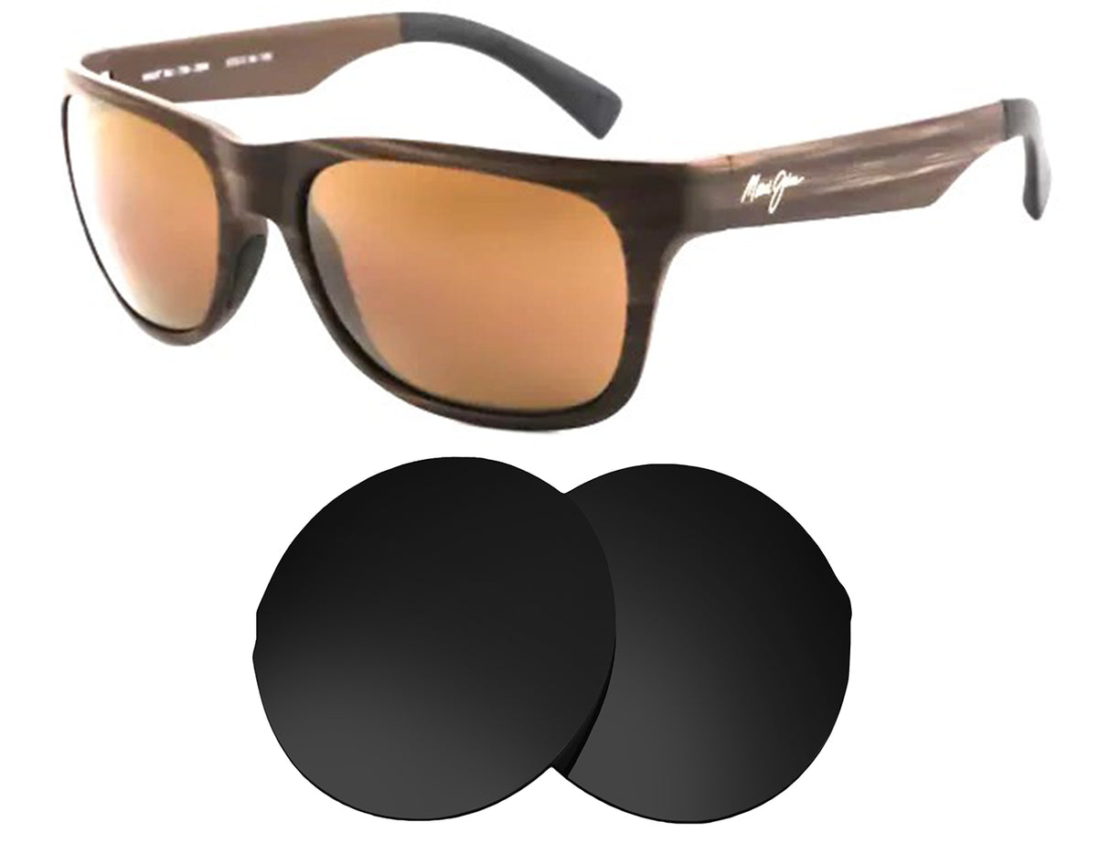Maui Jim Kahi MJ736-Replacement Lenses-Volcanic Black-Non-Polarized-Seek Optics