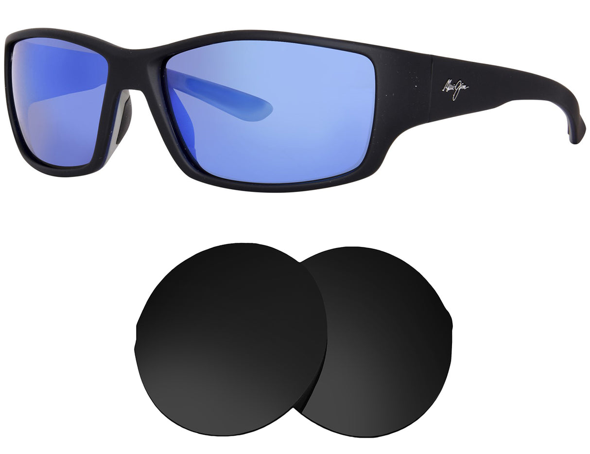 Maui Jim Local Kine MJ810-Replacement Lenses-Volcanic Black-Non-Polarized-Seek Optics