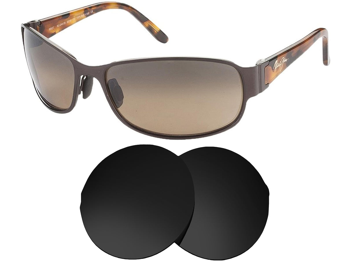 Maui Jim Makena MJ244-Replacement Lenses-Volcanic Black-Non-Polarized-Seek Optics