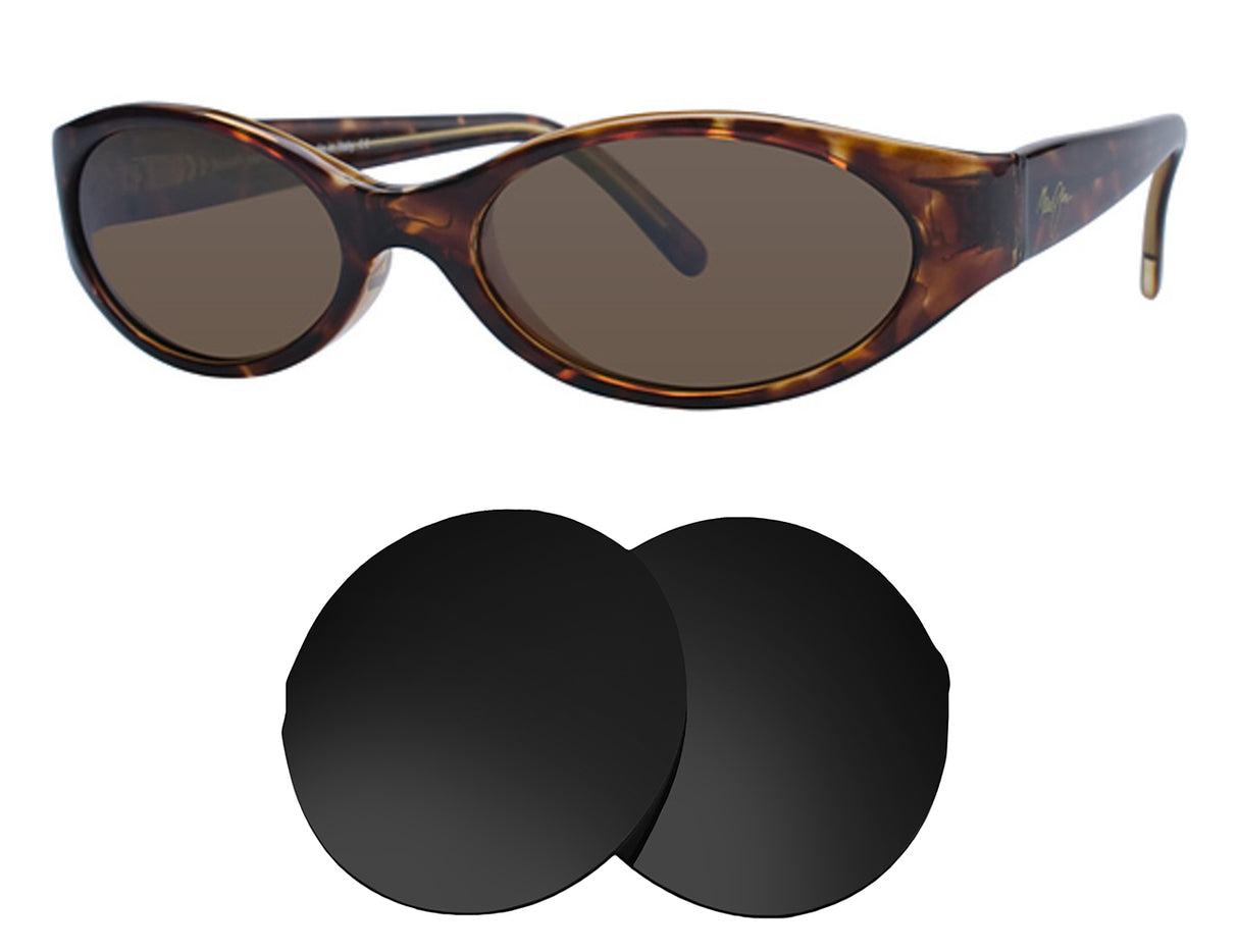 Maui Jim Malia MJ125-Replacement Lenses-Volcanic Black-Non-Polarized-Seek Optics