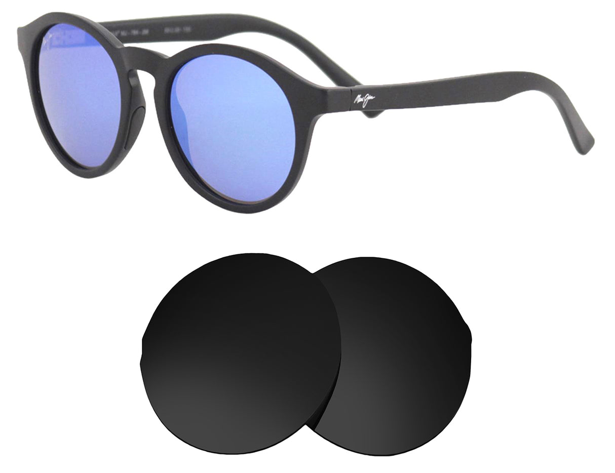 Maui Jim Pineapple MJ784-Replacement Lenses-Volcanic Black-Non-Polarized-Seek Optics