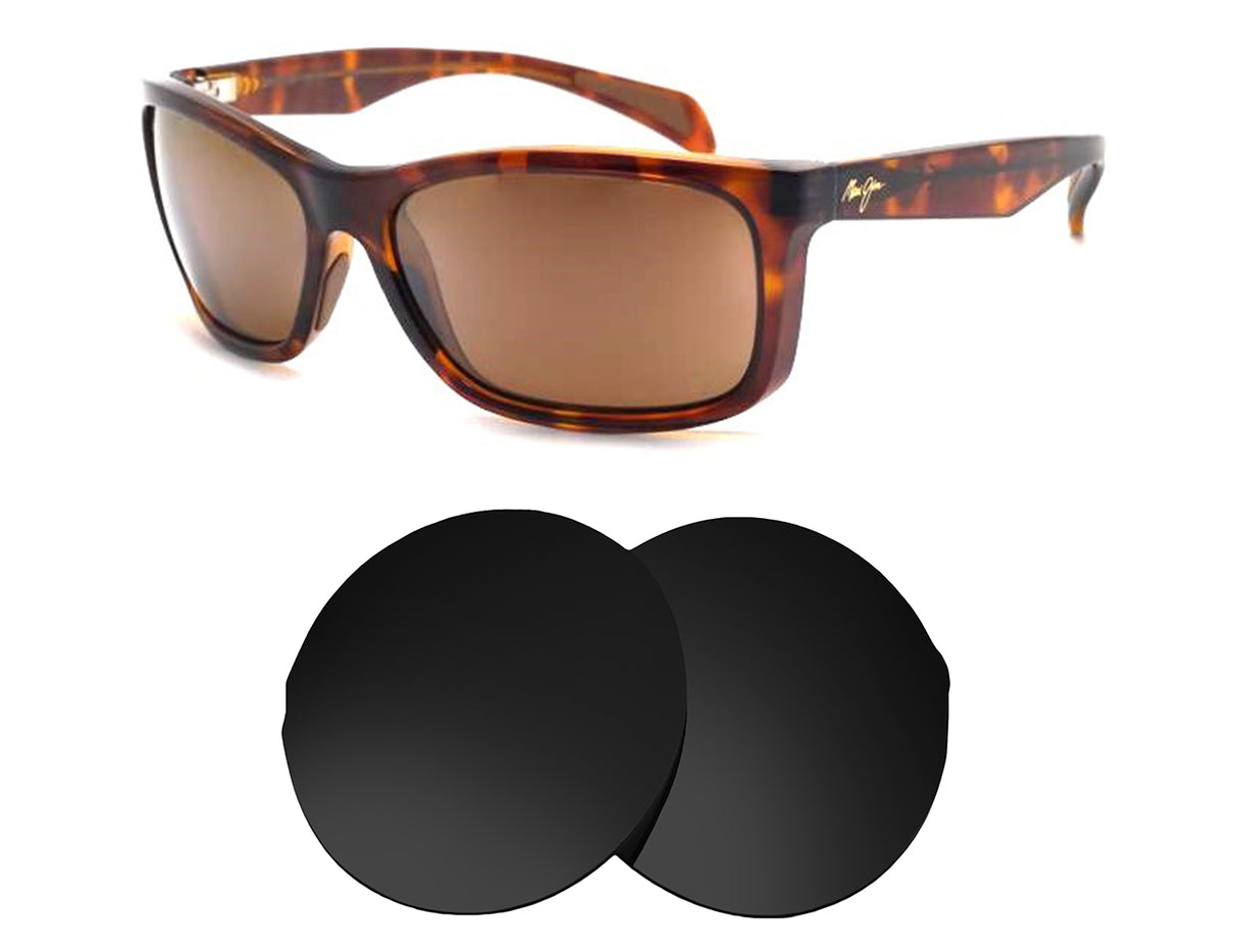 Maui Jim Puhi MJ785-Replacement Lenses-Volcanic Black-Non-Polarized-Seek Optics