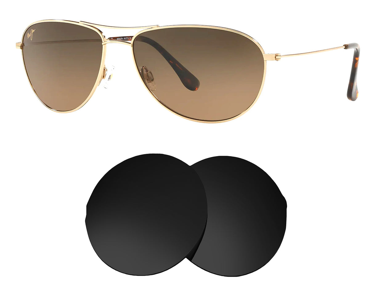 Maui Jim Sea House MJ772-Replacement Lenses-Volcanic Black-Non-Polarized-Seek Optics