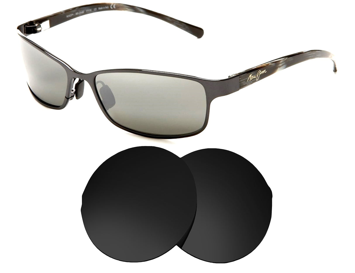 Maui Jim Shoreline MJ114-Replacement Lenses-Volcanic Black-Non-Polarized-Seek Optics
