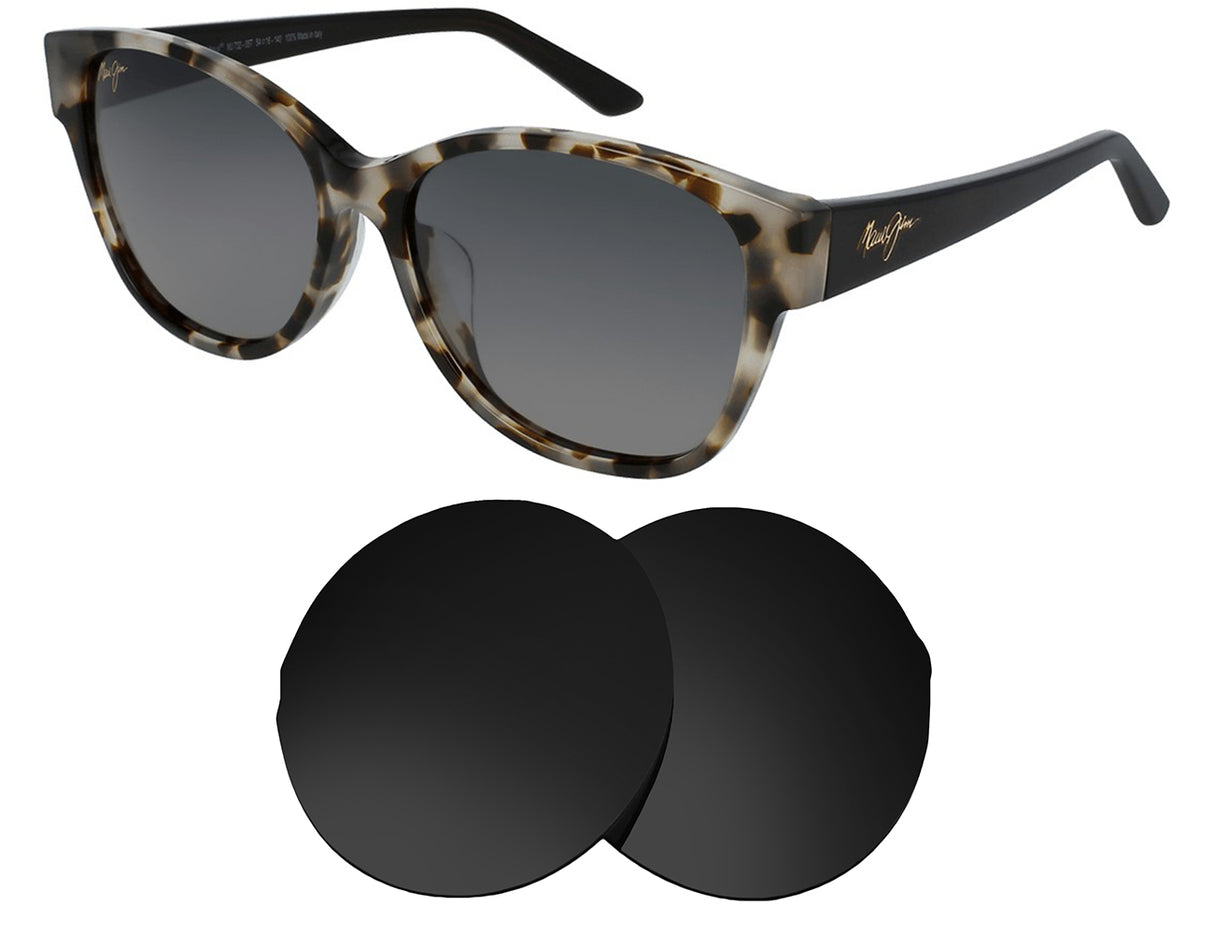 Maui Jim Summer Time MJ732-Replacement Lenses-Volcanic Black-Non-Polarized-Seek Optics