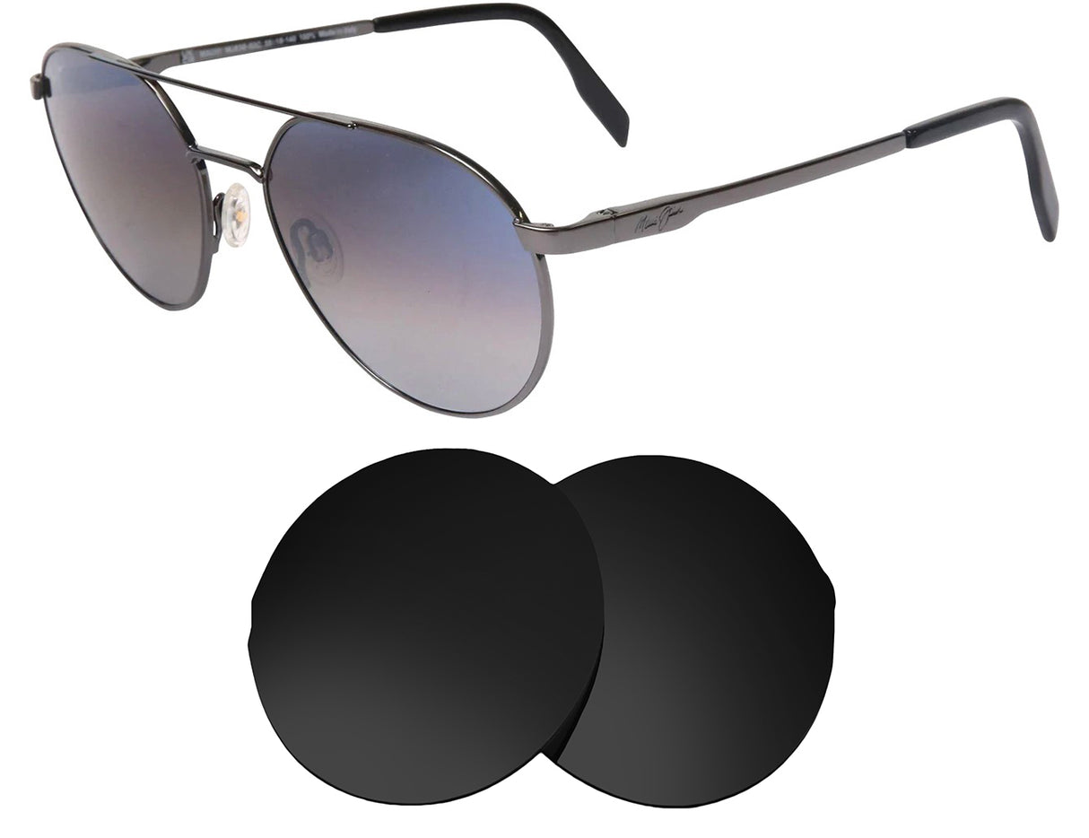 Maui Jim Waterfront MJ830-Replacement Lenses-Volcanic Black-Non-Polarized-Seek Optics