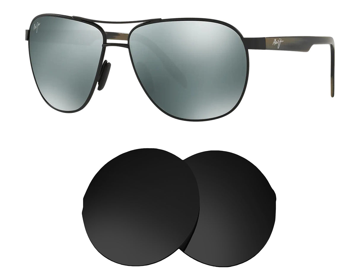 Maui Jim Castles MJ728-Replacement Lenses-Volcanic Black-Non-Polarized-Seek Optics