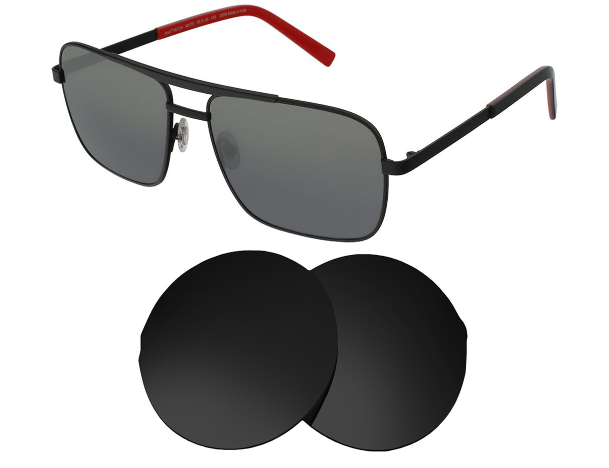 Maui Jim Compass MJ714-Replacement Lenses-Volcanic Black-Non-Polarized-Seek Optics