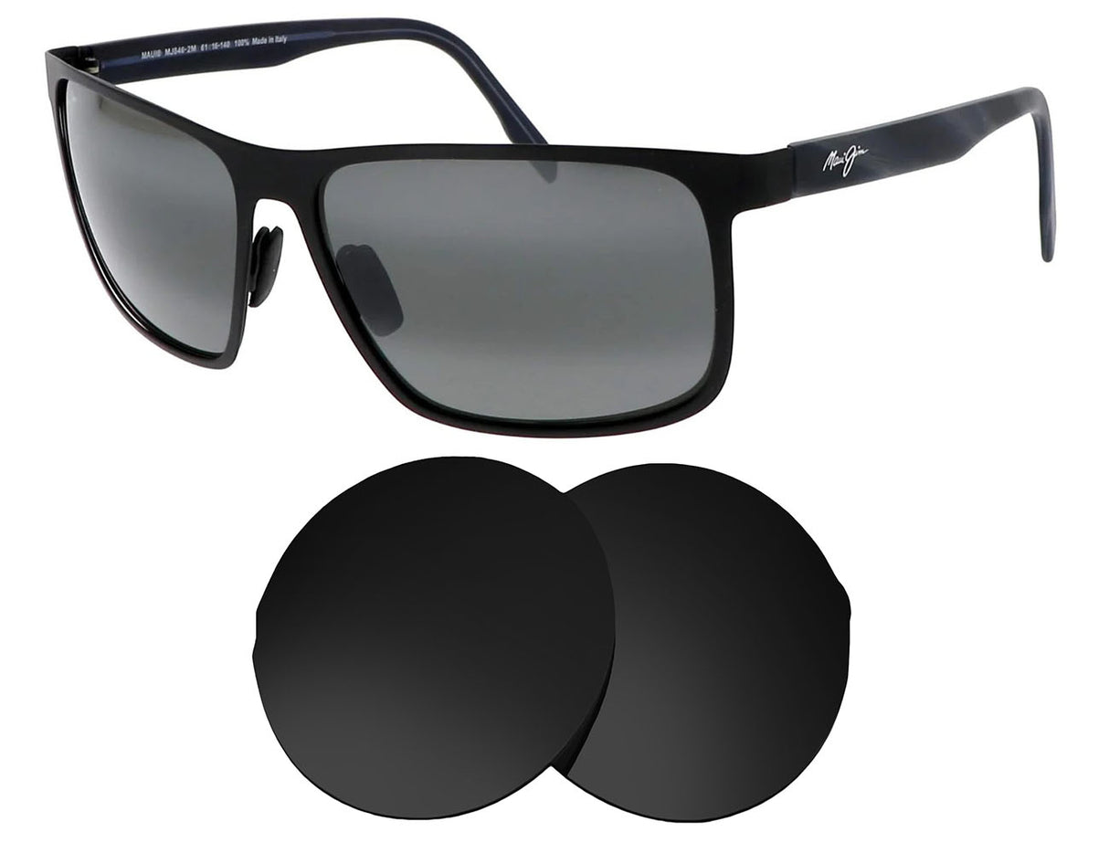 Maui Jim Wana MJ846-Replacement Lenses-Volcanic Black-Non-Polarized-Seek Optics