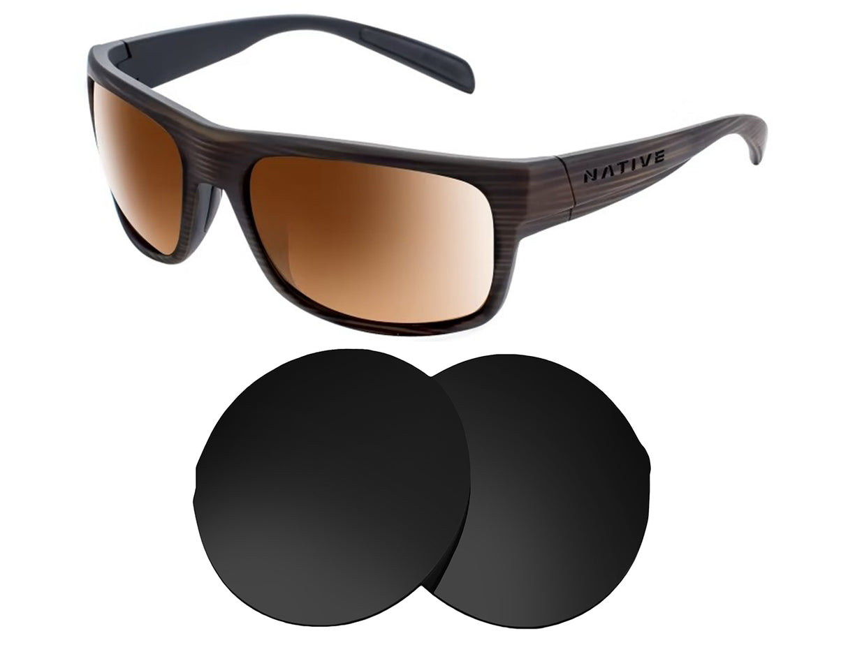 Native Ashdown-Replacement Lenses-Volcanic Black-Non-Polarized-Seek Optics
