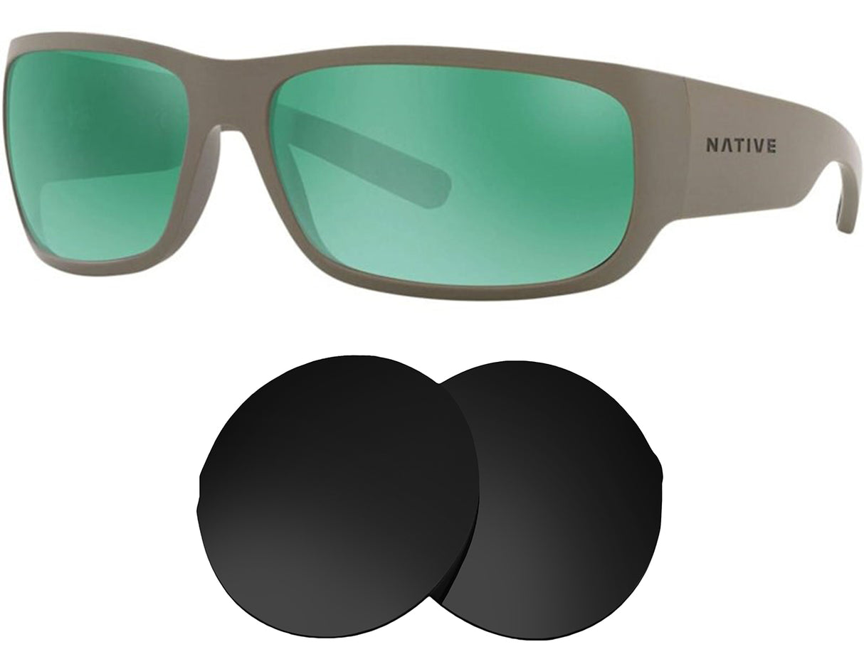 Native Boulder SV-Replacement Lenses-Volcanic Black-Non-Polarized-Seek Optics