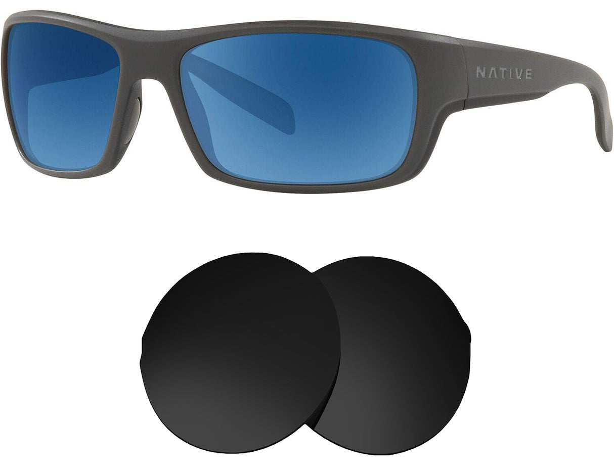 Native Eddyline-Replacement Lenses-Volcanic Black-Non-Polarized-Seek Optics