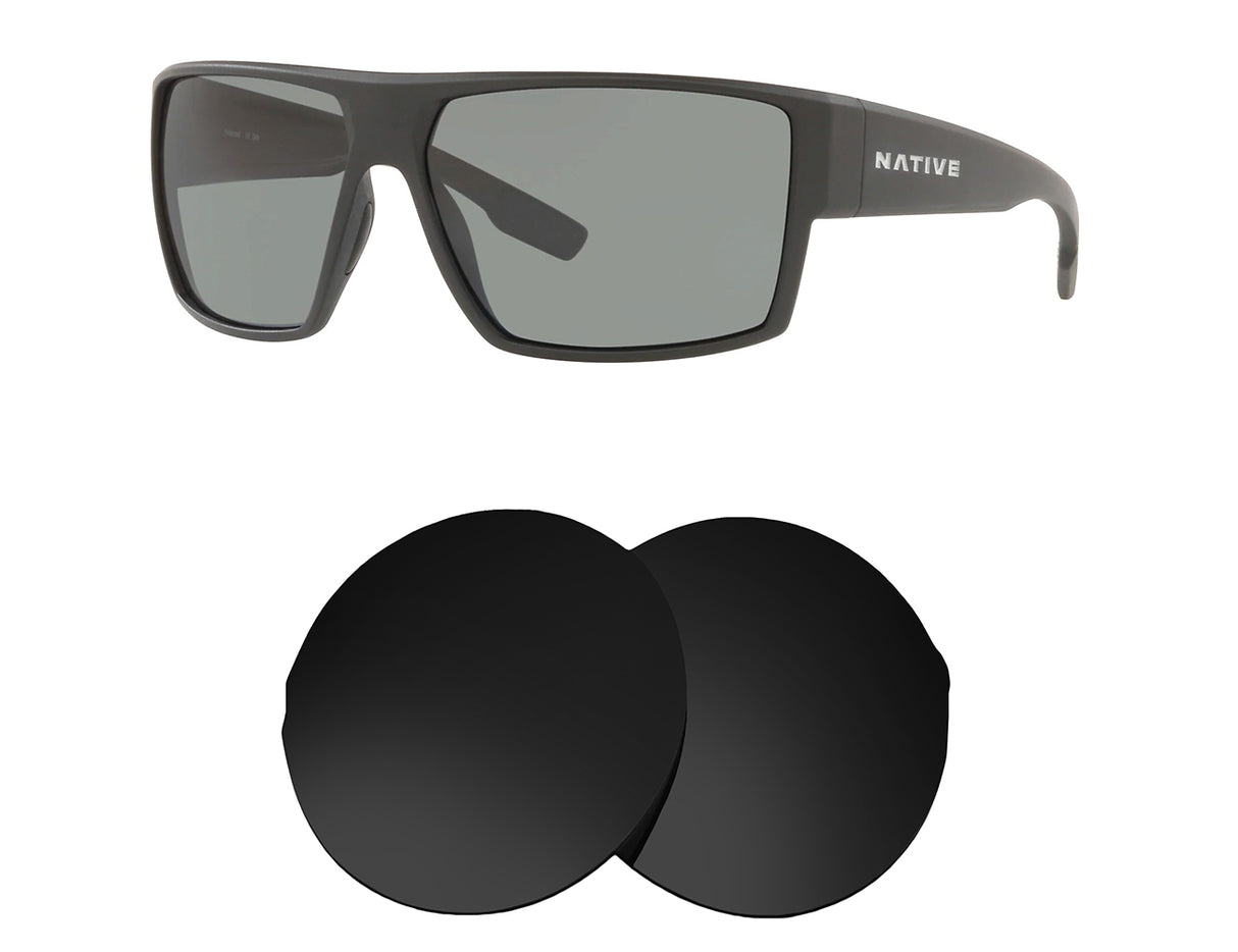 Native Freerider-Replacement Lenses-Volcanic Black-Non-Polarized-Seek Optics