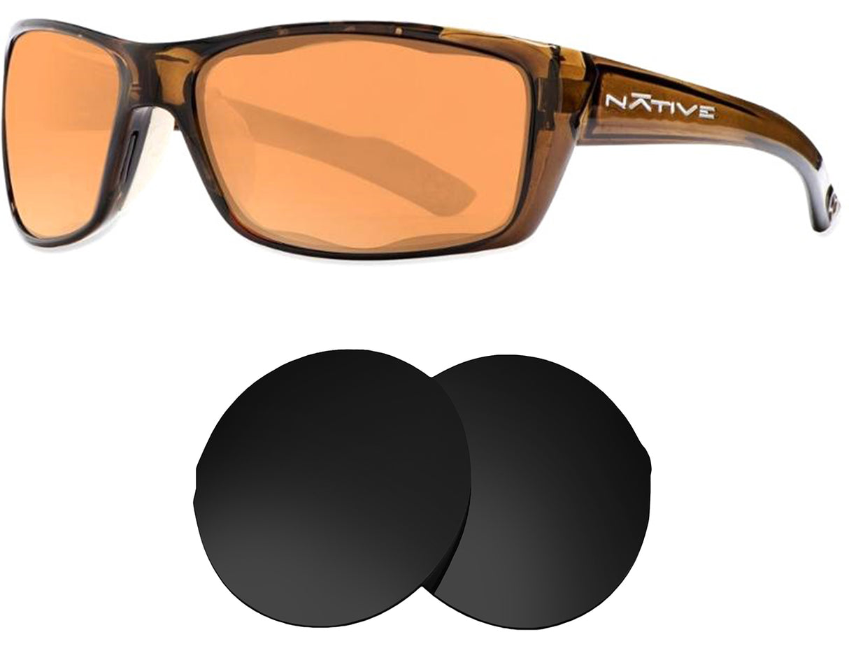 Native Gonzo-Replacement Lenses-Volcanic Black-Non-Polarized-Seek Optics