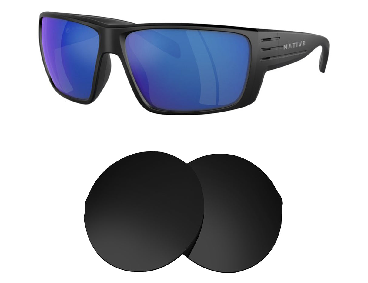 Native Griz-Replacement Lenses-Volcanic Black-Non-Polarized-Seek Optics