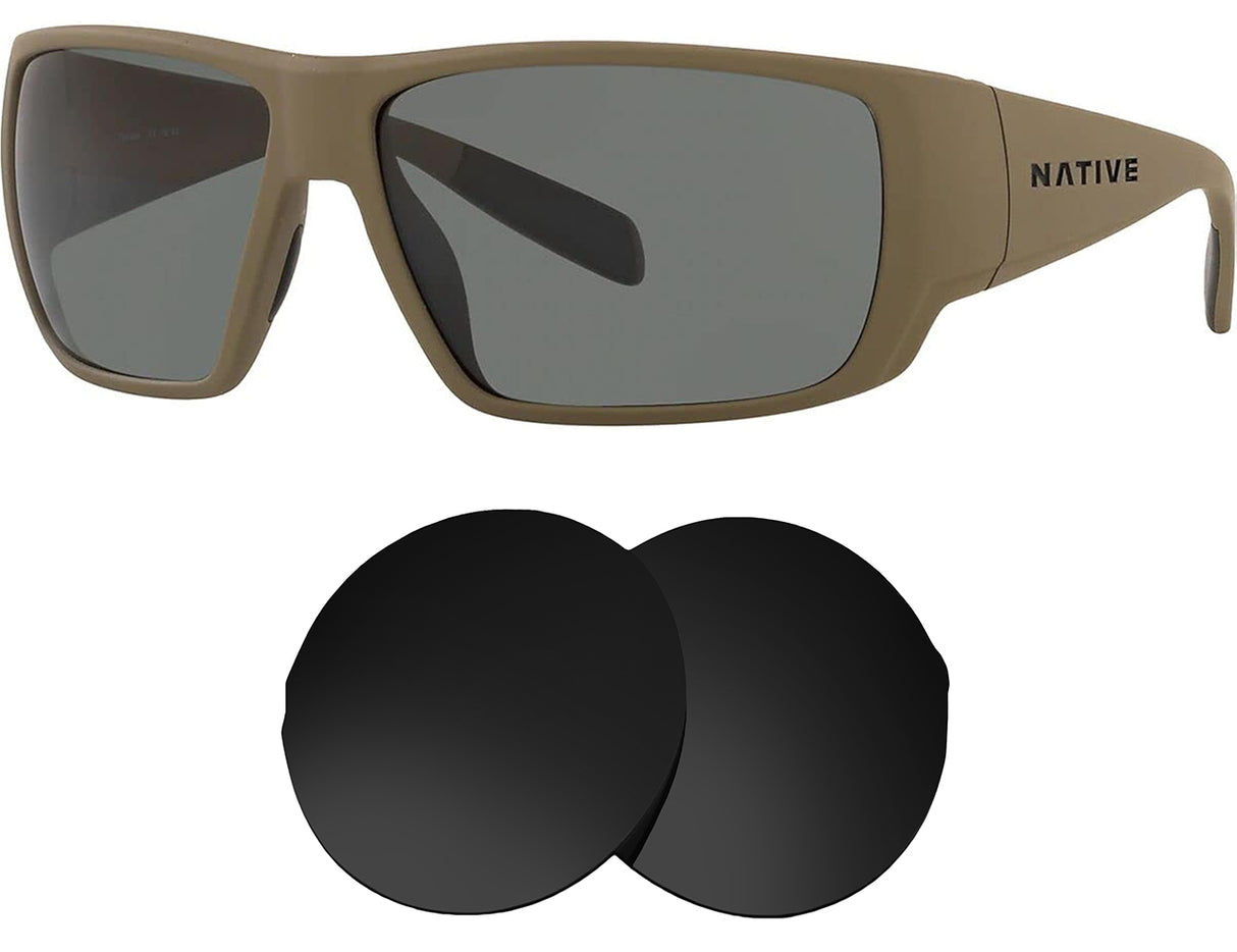 Native Sightcaster-Replacement Lenses-Volcanic Black-Non-Polarized-Seek Optics