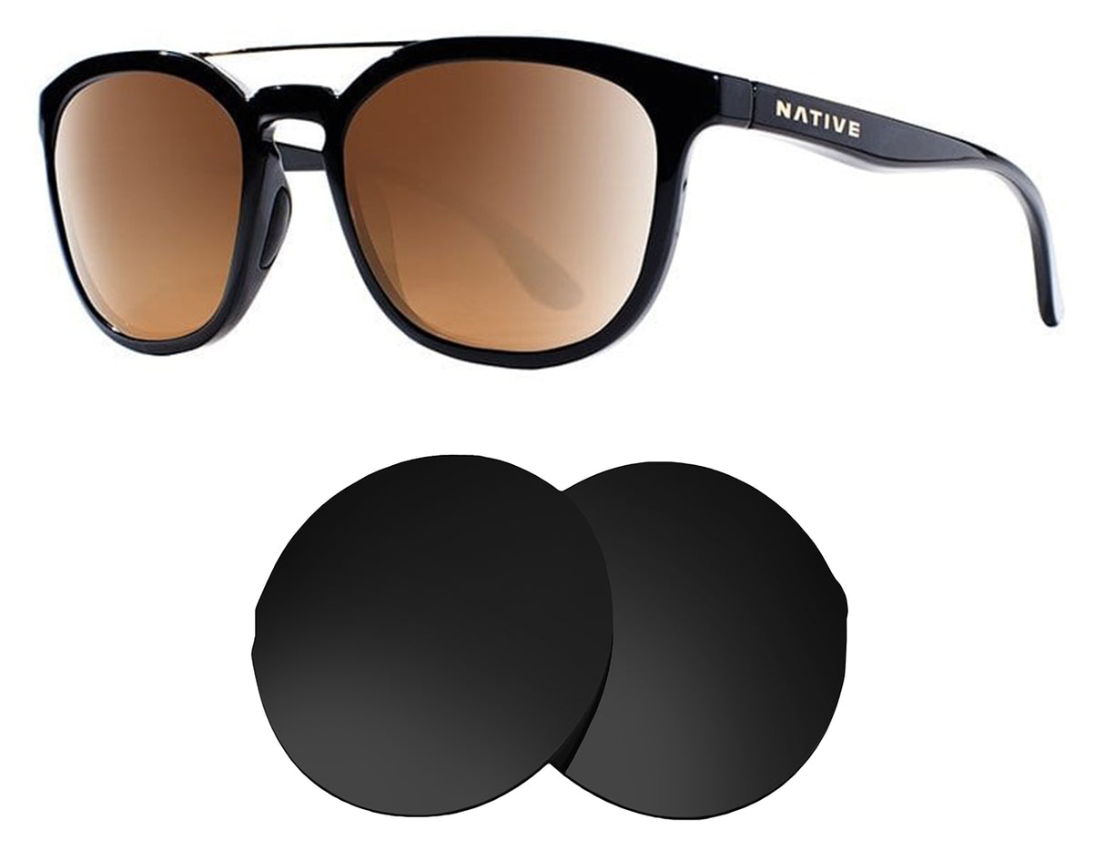 Native Sixty-Six-Replacement Lenses-Volcanic Black-Non-Polarized-Seek Optics