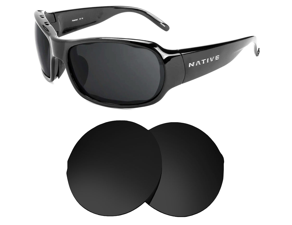 Native Solo-Replacement Lenses-Volcanic Black-Non-Polarized-Seek Optics