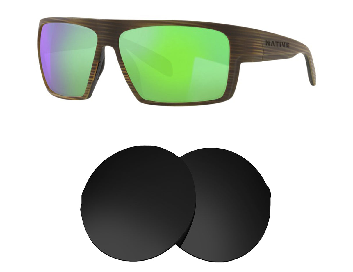 Native Eldo-Replacement Lenses-Volcanic Black-Non-Polarized-Seek Optics
