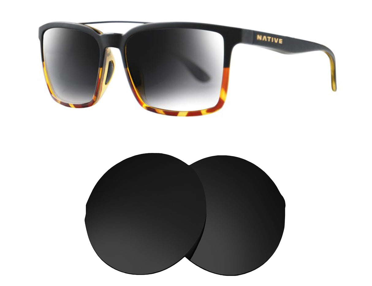 Native Four Corners-Replacement Lenses-Volcanic Black-Non-Polarized-Seek Optics