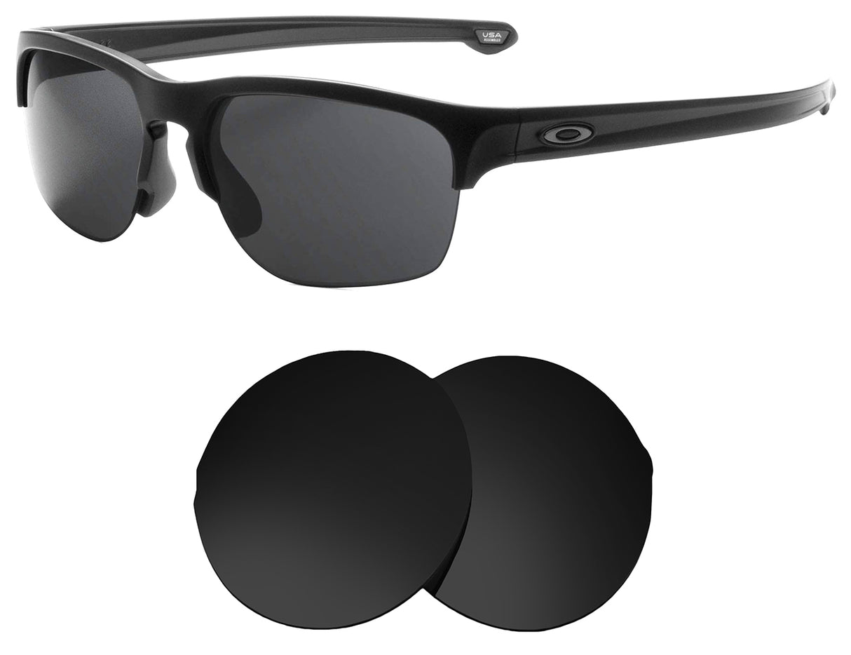 Oakley Sliver Edge (Low Bridge Fit)-Replacement Lenses-Volcanic Black-Non-Polarized-Seek Optics