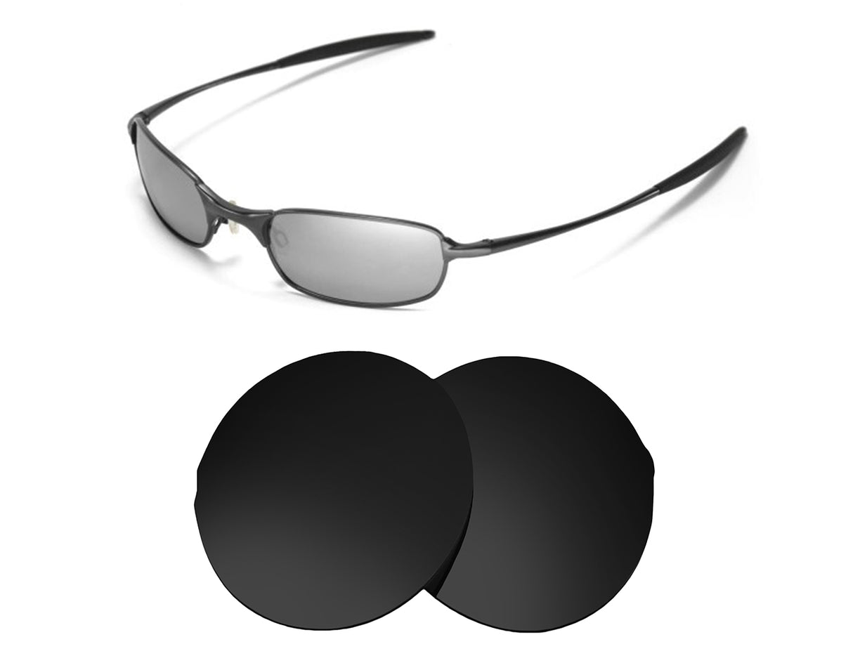 Oakley Square Wire 2.0-Replacement Lenses-Volcanic Black-Non-Polarized-Seek Optics