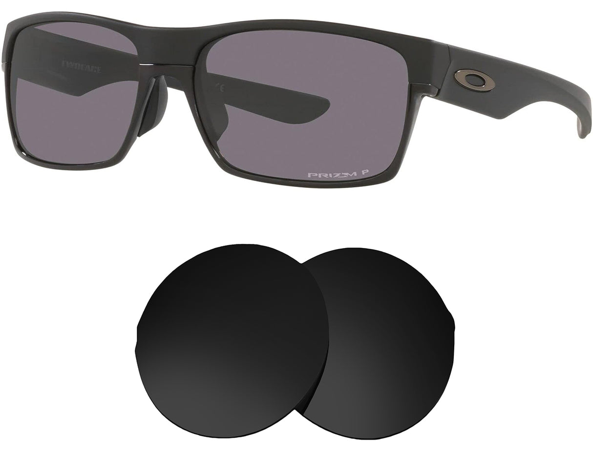 Oakley TwoFace (Low Bridge Fit)-Replacement Lenses-Volcanic Black-Non-Polarized-Seek Optics