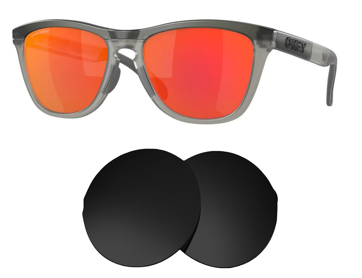 Oakley Frogskins Range Asian Fit-Replacement Lenses-Volcanic Black-Non-Polarized-Seek Optics